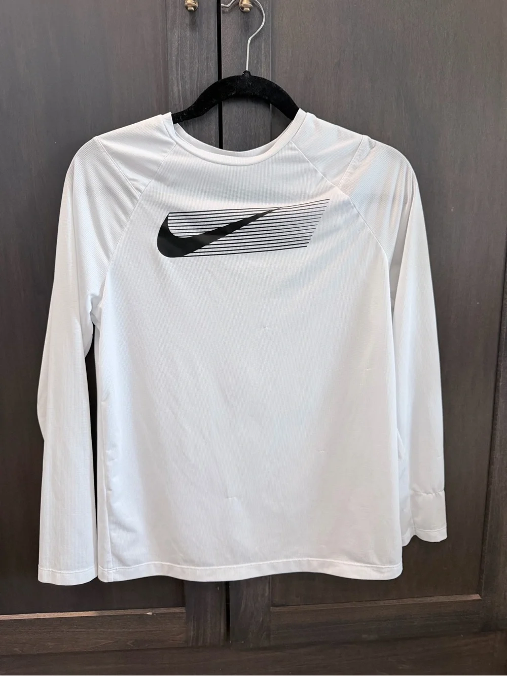 Nike Youth XL Long-Sleeve Dri-FIT Performance Shirt - White